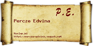 Percze Edvina névjegykártya